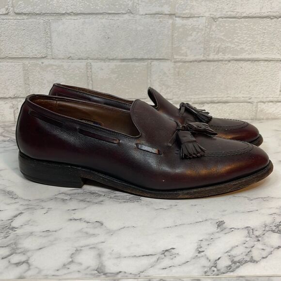 Allen Edmonds Leather Tassel Loafers 7.5 - Picture 1 of 8